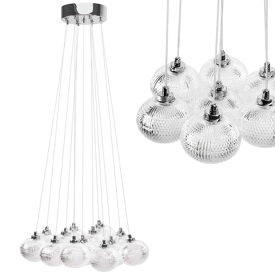Závesný luster Chrome Balls, 13pätíc – Obrázok 6