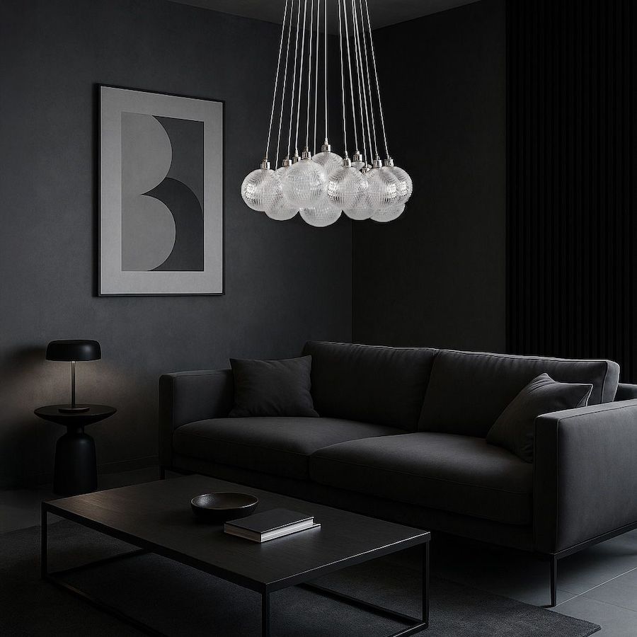 Závesný luster Chrome Balls, 13pätíc – Obrázok 2