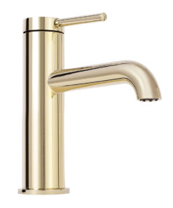 Umývadlová malá elegantná batéria v zlatej farbe