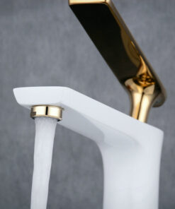 Alternative view of Luxusná vodovodná batéria v bielo zlatom prevedení