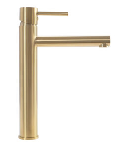 Alternative view of Vysoká umývadlová vodovodná batéria v brúsenej zlatej farbe