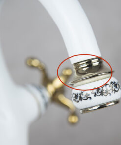 Alternative view of Luxusná vodovodná batéria v bielo zlatej farbe – 2.AKOSŤ – Kozmetická vada