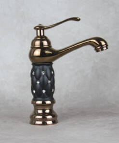 Luxusná vodovodná batéria s drobnými kryštálikmi v čierno-medenej farbe – 2.AKOSŤ – Kozmetická vada