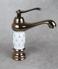 Luxusná vodovodná batéria s drobnými kryštálikmi v bielo-medenej farbe – 2.AKOSŤ – Kozmetická vada