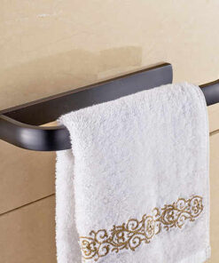 Alternative view of Držiak na uteráky do kúpeľne v čiernej farbe