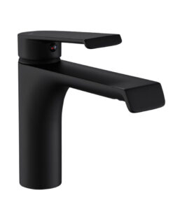 Nízka štýlová umývadlová batéria v čiernej farbe