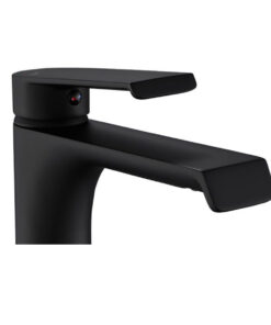 Alternative view of Vysoká štýlová umývadlová batéria v čiernej farbe