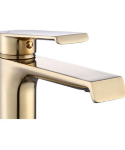 Alternative view of Vysoká štýlová umývadlová batéria v brúsenej zlatej farbe