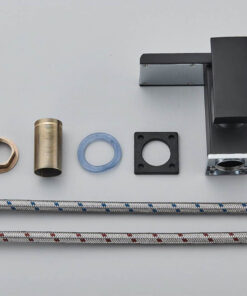 Alternative view of Moderná čierna batéria s LED podsvieteným vodopádom vody