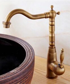 Alternative view of Vysoká umývadlová retro batéria v antickom prevedení