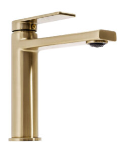 Alternative view of Nízka štýlová umývadlová batéria v brúsenom zlatom prevedení