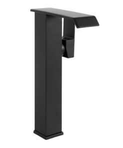 Vysoká vodopádová umývadlová batéria v čiernej farbe