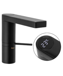 Vodovodná batéria s LCD displejom ukazovateľom teploty vody, čierna farba