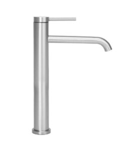 Alternative view of Umývadlová vysoká batéria s mierne ohnutým výtokom v brúsenej niklovej farbe