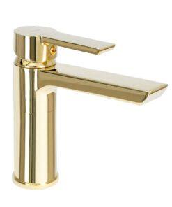 Nízka umývadlová batéria, zlatá farba