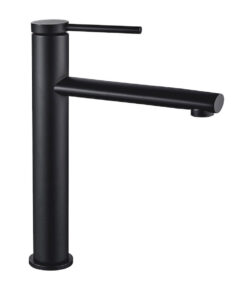 Vysoká umývadlová batéria v matnej čiernej farbe