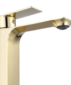 Alternative view of Umývadlová elegantná vysoká batéria v zlatej farbe