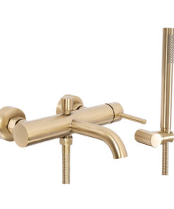 Kúpeľňová vaňová batéria v brúsenej zlatej farbe