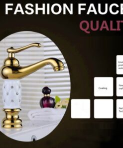 Alternative view of Vintage vodovodná batéria s drobnými kryštálikmi a bielou úpravou