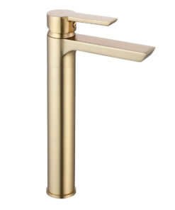 Vysoká umývadlová batéria, brúsená zlatá farba