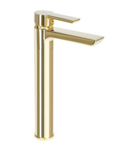 Vysoká umývadlová batéria, zlatá farba