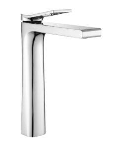 Štýlová vysoká umývadlová batéria v chrómovej farbe