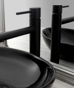 Alternative view of Vysoká umývadlová vodovodná batéria v čiernej farbe