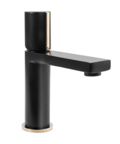 Alternative view of Nízka umývadlová batéria v elegantnom štýle, čierno zlatá