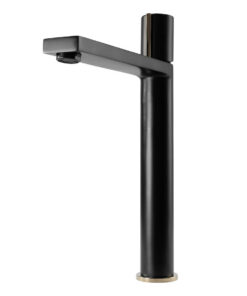 Alternative view of Vysoká umývadlová batéria v elegantnom štýle, čierno zlatá