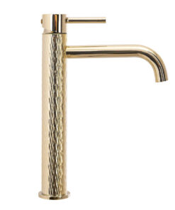 Alternative view of Vysoká vodovodná umývadlová batéria s dekoračným povrchom v zlatej farbe