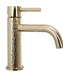 Alternative view of Nízka vodovodná umývadlová batéria s dekoračným povrchom v zlatej farbe