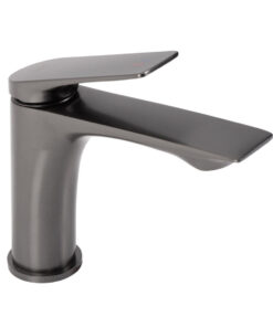 Moderná nízka umývadlová batéria v titánovej farbe