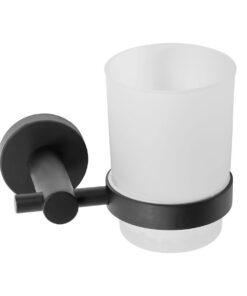 Samolepiaci držiak na kefky s pohárom v grafitovej farbe