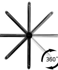 Umývadlová batéria vybavená výtokom otočným o 360° v čiernej farbe – Obrázok 3