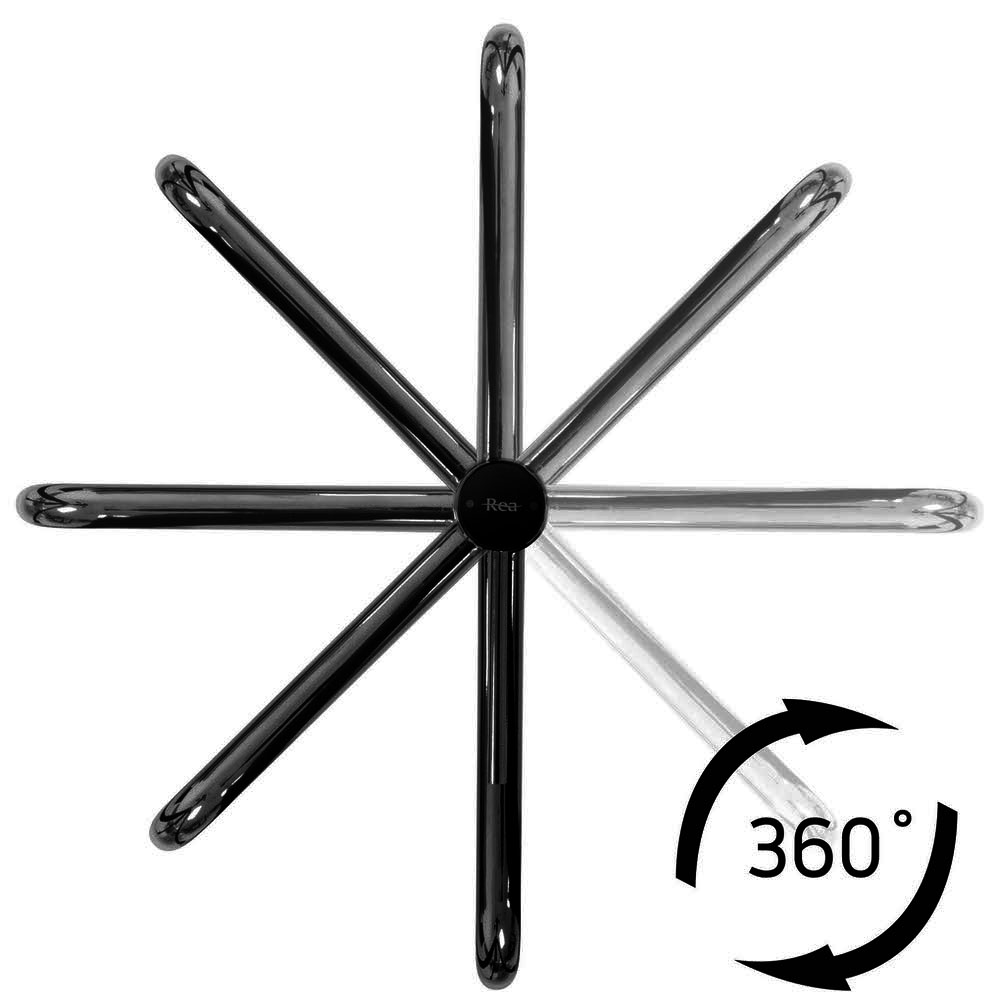Umývadlová batéria vybavená výtokom otočným o 360° v čiernej farbe – Obrázok 3