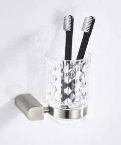 Alternative view of Kúpeľňový stojan s hrnčekom v brúsenej niklovej farbe