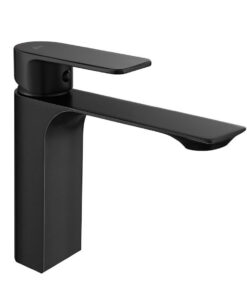 Umývadlová elegantná nízka batéria v čiernej farbe