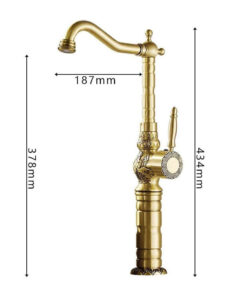 Alternative view of Retro stojatá umývadlová batéria v antickej farbe – 2.AKOSŤ – Kozmetická vada