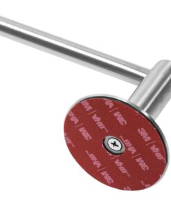 Alternative view of Samolepiaci kúpeľňový vešiak na uteráky, niklová farba