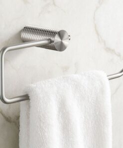 Alternative view of Dizajnový vešiak na toaletný papier v brúsenej niklovej farbe