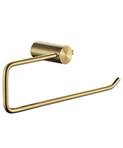 Dizajnový vešiak na toaletný papier v brúsenej zlatej farbe