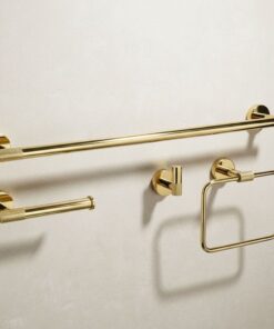 Alternative view of Luxusný set doplnkov do kúpeľne, 4 kusy v zlatej farbe