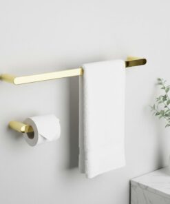 Alternative view of Set doplnkov do kúpeľne, 4 kusy v lesklej zlatej farbe