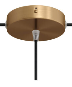 Alternative view of Stropný držiak pre 1 svietidlo s 2 bočnými otvormi, 12cm, kov, brúsená bronzová farba