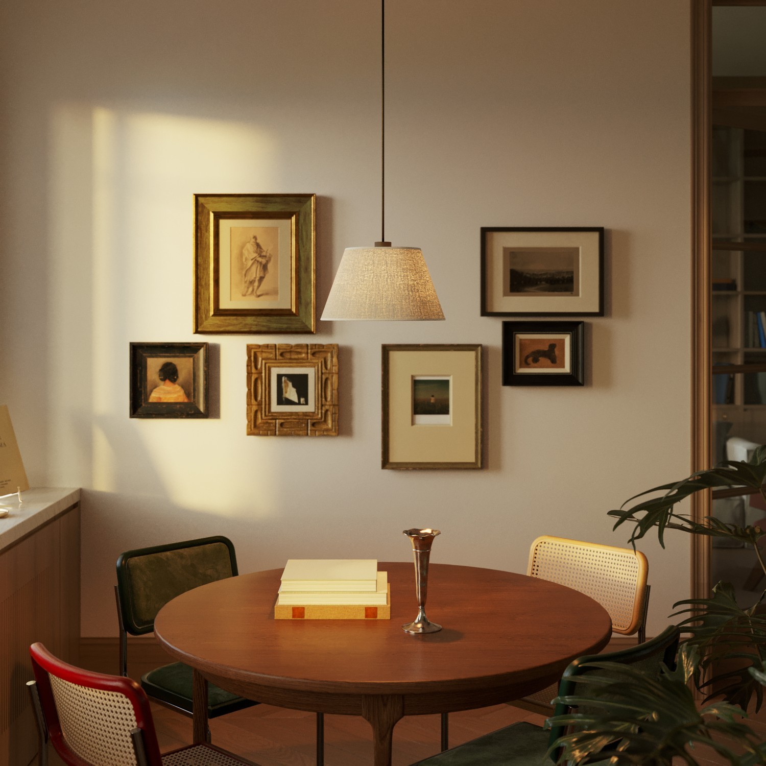 Tienidlo pre závesnú lampu Impero M, Light Jute – Obrázok 3