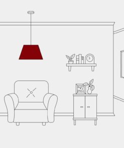 Tienidlo pre závesnú lampu Impero M, Lobster red wool – Obrázok 4