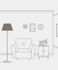 Tienidlo pre podlahovú lampu alebo nástenné svietidlo - Impero M, Brown Camelot – Obrázok 4