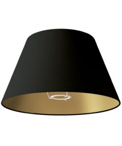 Tienidlo pre podlahovú lampu alebo nástenné svietidlo - Impero M, Black cinette - gold