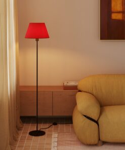 Tienidlo pre podlahovú lampu alebo nástenné svietidlo - Impero M, Red canvas – Obrázok 3