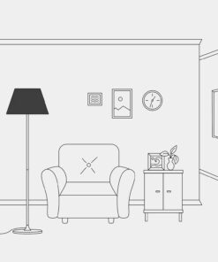 Tienidlo pre podlahovú lampu alebo nástenné svietidlo - Impero M, Canvas Anthracite – Obrázok 4